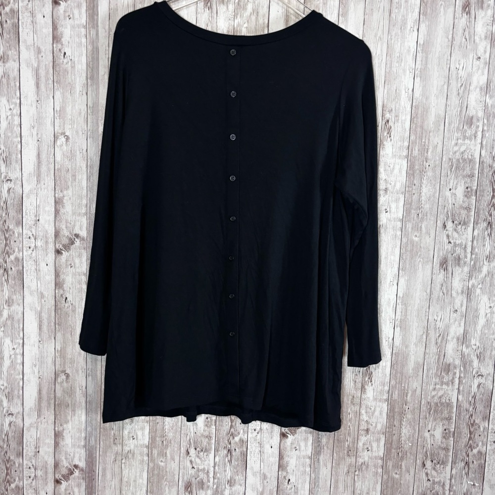 Comfy USA Black Modal Faux Leather Tunic - Picture 5 of 5